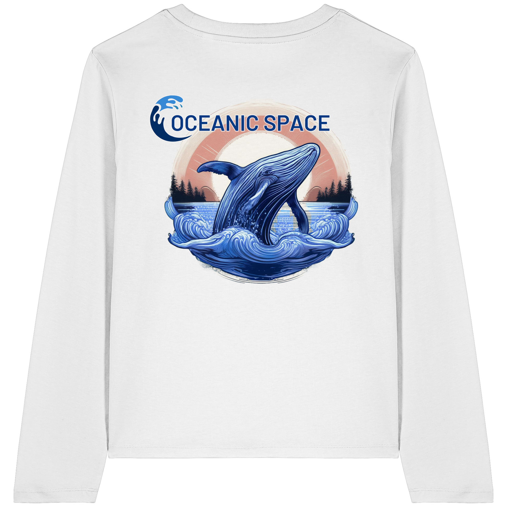 OCEANIC SPACE - Save our oceans - Womens Organic Longsleeve T-Shirt - ThreadLabs