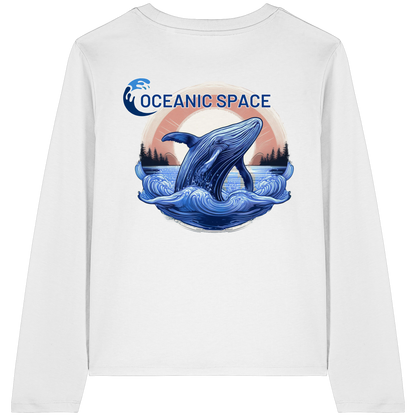 OCEANIC SPACE - Save our oceans - Womens Organic Longsleeve T-Shirt - ThreadLabs