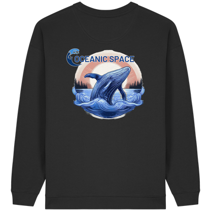 OCEANIC SPACE - Save our oceans - Womens Organic Oversized Sweatshirt - ThreadLabs