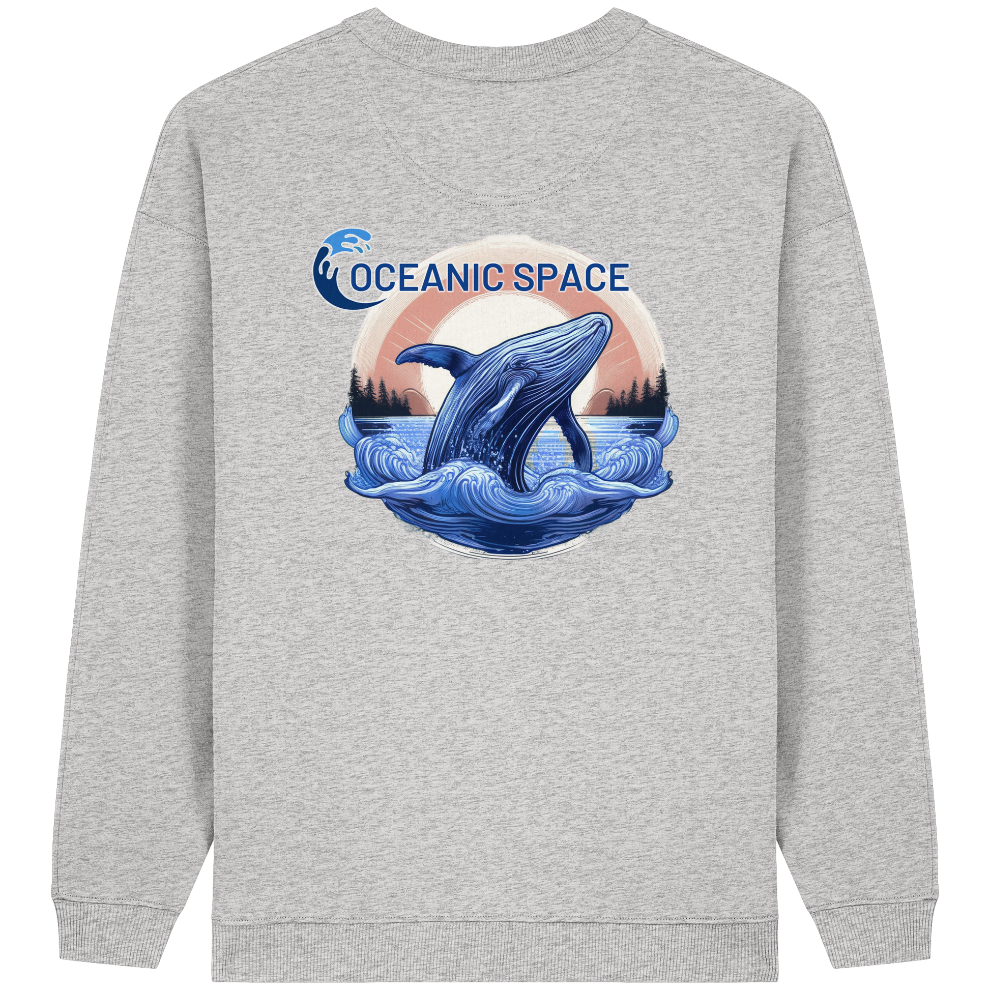 OCEANIC SPACE - Save our oceans - Womens Organic Oversized Sweatshirt - ThreadLabs