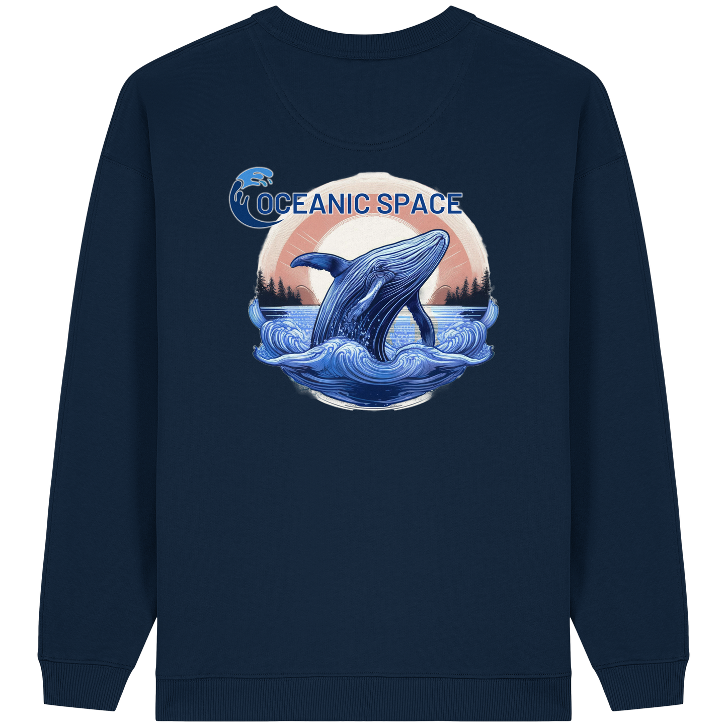 OCEANIC SPACE - Save our oceans - Womens Organic Oversized Sweatshirt - ThreadLabs