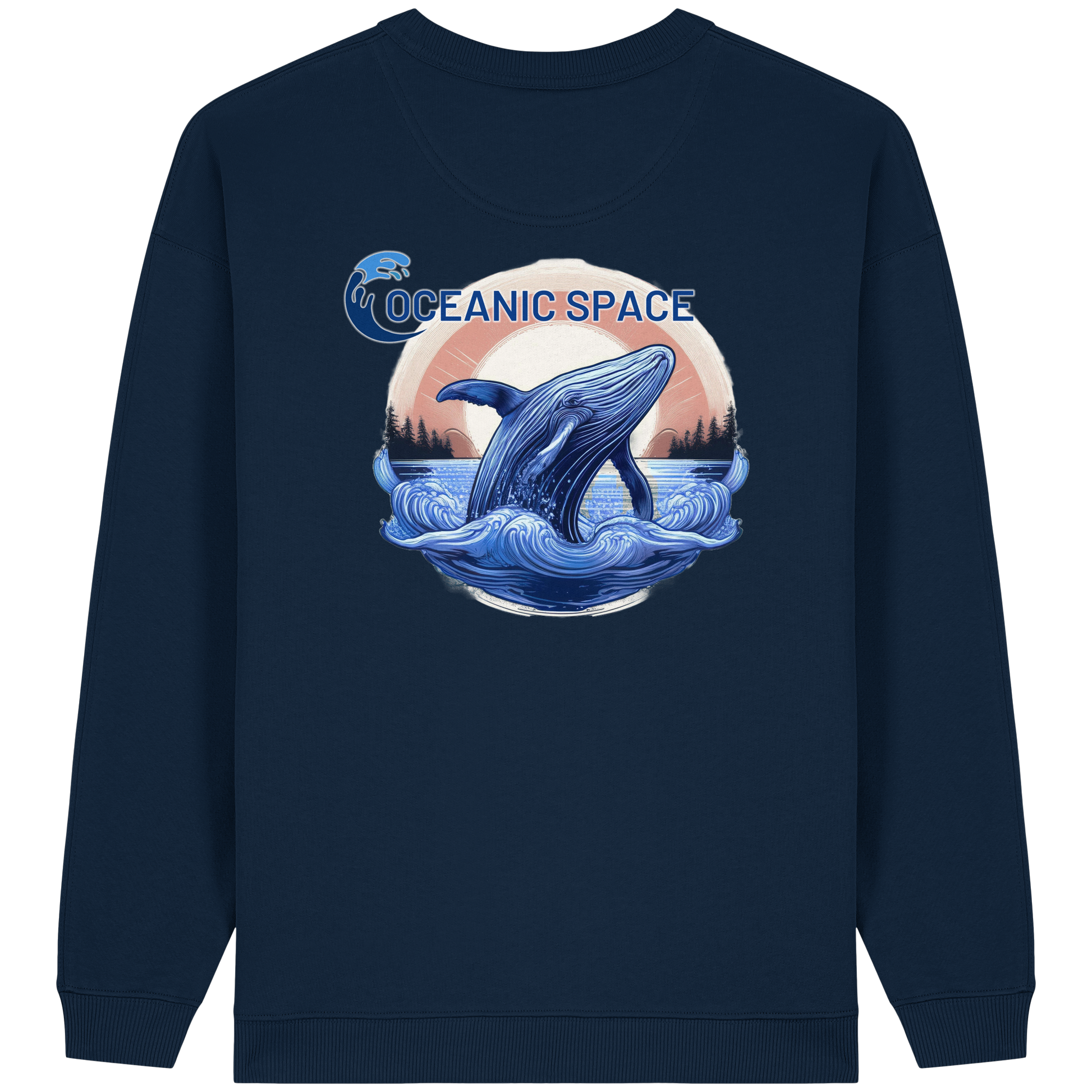 OCEANIC SPACE - Save our oceans - Womens Organic Oversized Sweatshirt - ThreadLabs