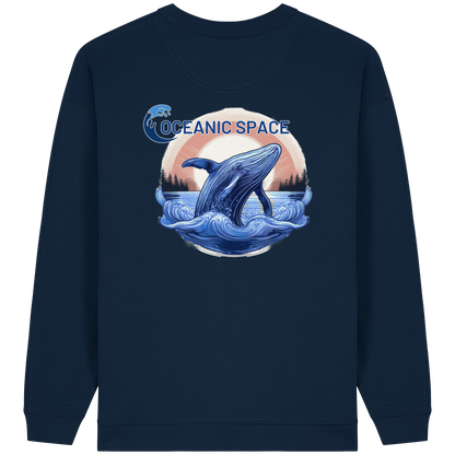 OCEANIC SPACE - Save our oceans - Womens Organic Oversized Sweatshirt - ThreadLabs