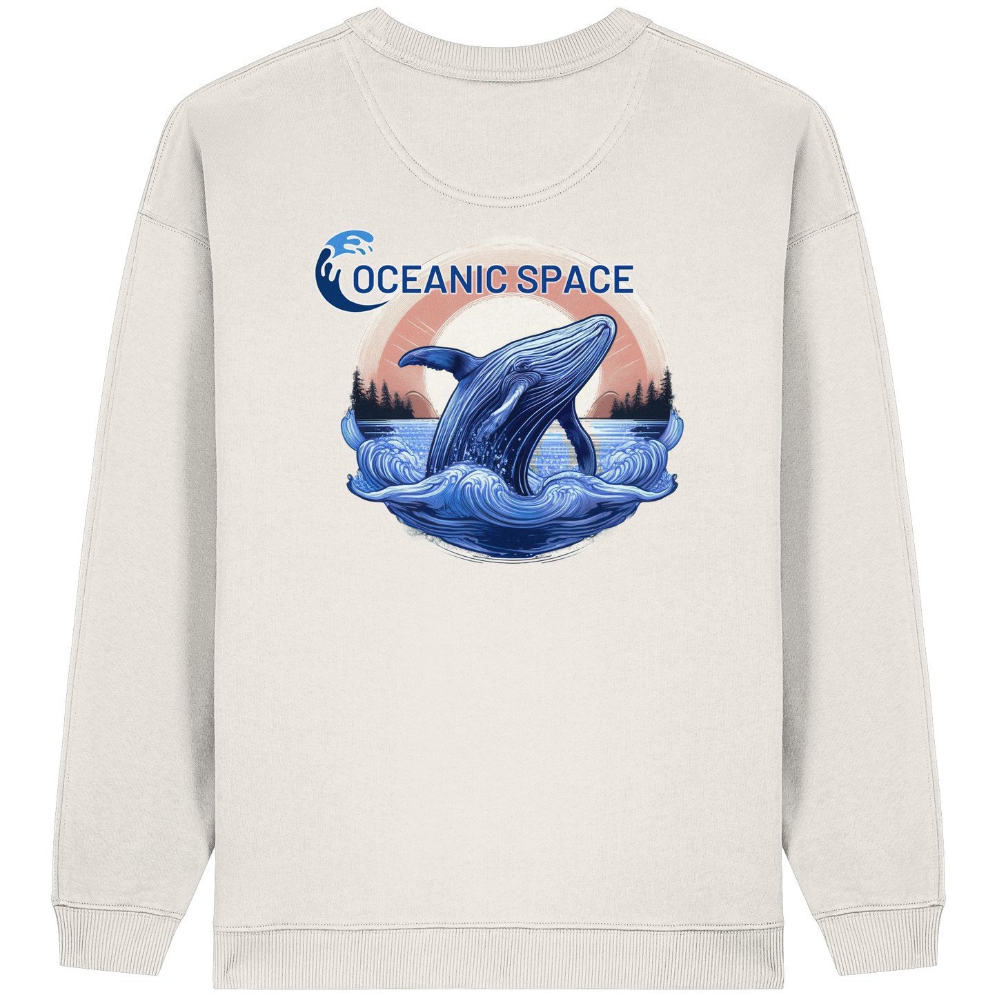 OCEANIC SPACE - Save our oceans - Womens Organic Oversized Sweatshirt - ThreadLabs