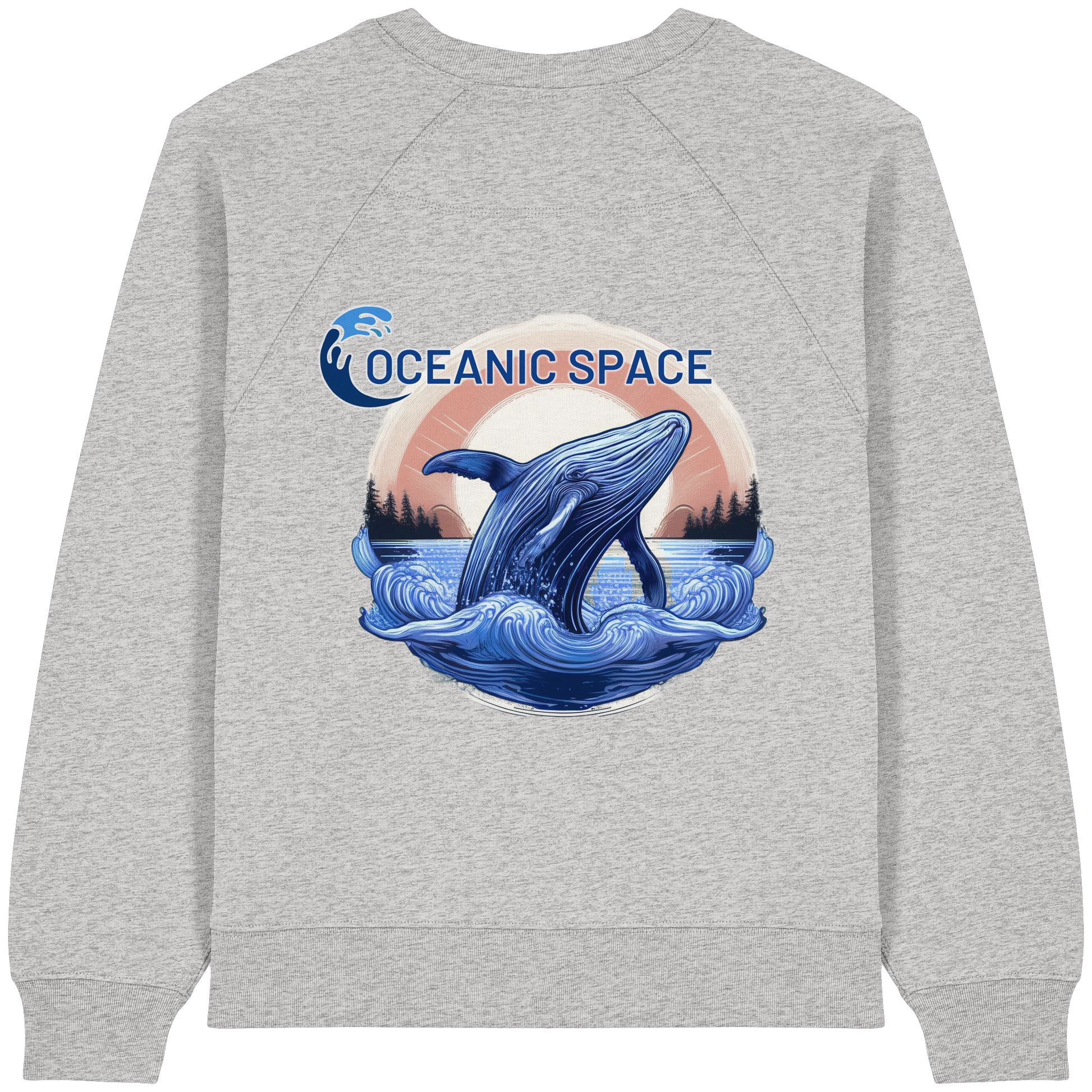 OCEANIC SPACE - Save our oceans - Womens Organic Raglan Sweatshirt - ThreadLabs