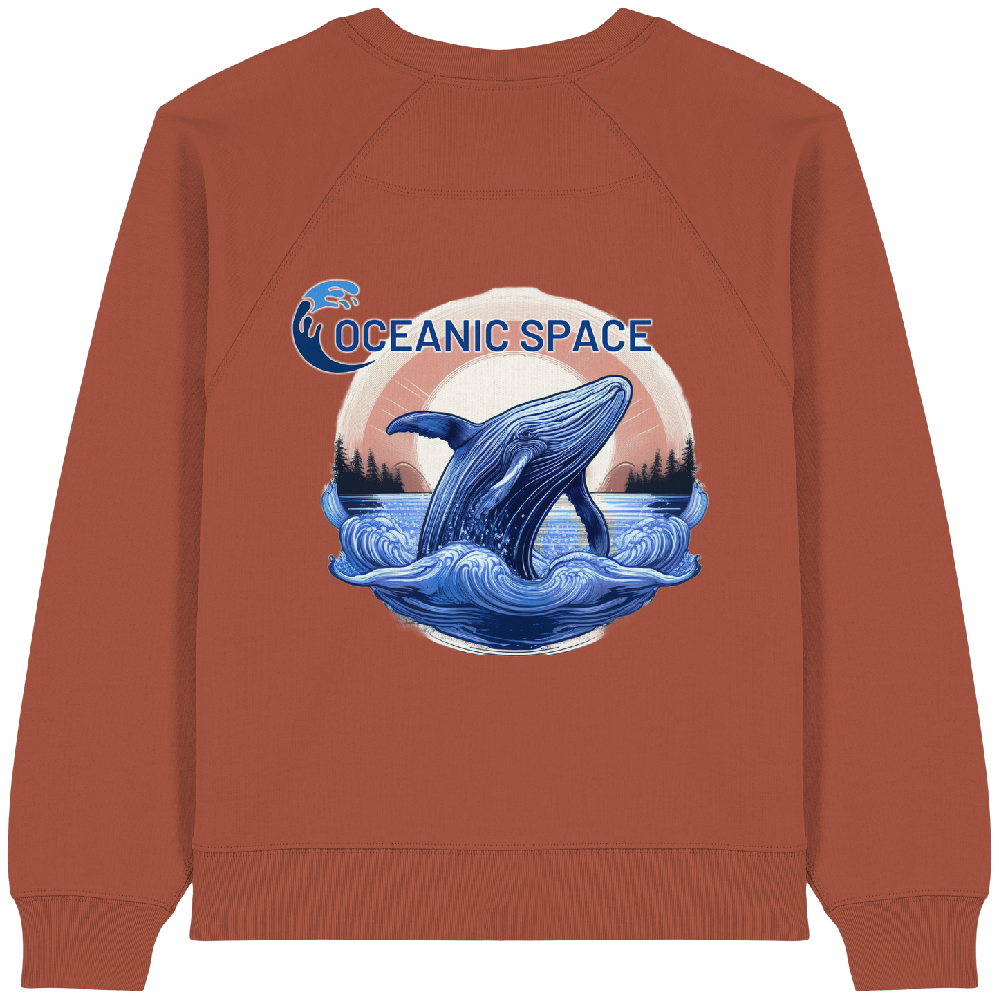 OCEANIC SPACE - Save our oceans - Womens Organic Raglan Sweatshirt - ThreadLabs