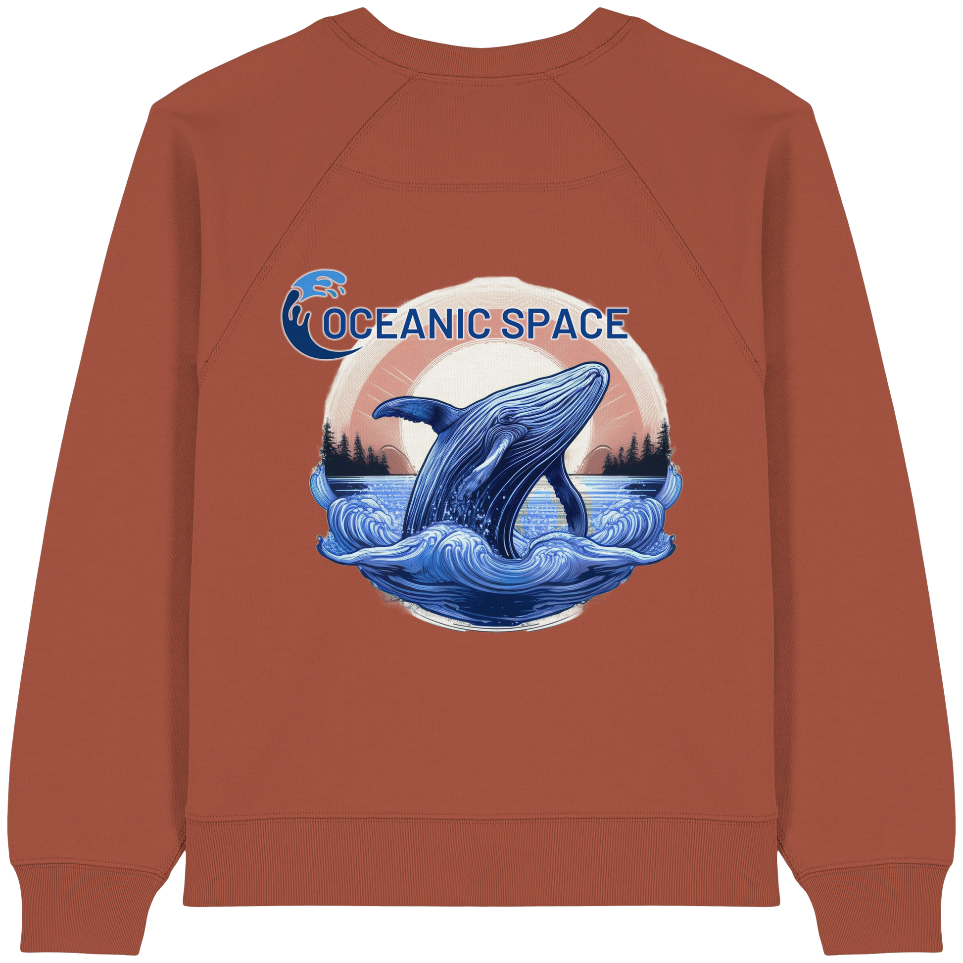 OCEANIC SPACE - Save our oceans - Womens Organic Raglan Sweatshirt - ThreadLabs