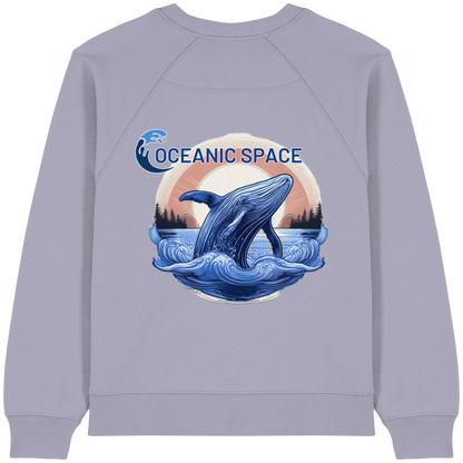 OCEANIC SPACE - Save our oceans - Womens Organic Raglan Sweatshirt - ThreadLabs