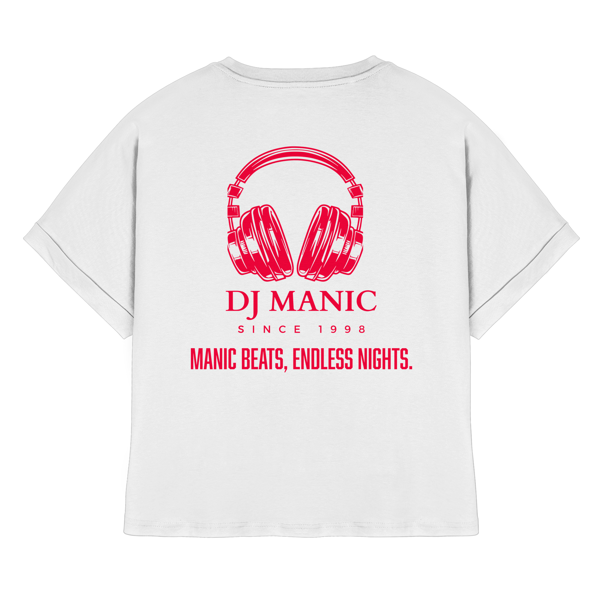 DJ Manic - Streetware - Womens Organic Rolled Sleeves T-Shirt - ThreadLabs