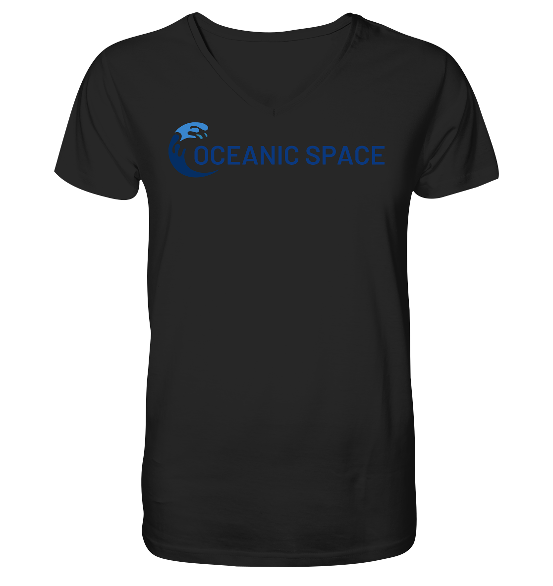 OCEANIC SPACE - Save our oceans - Mens Organic V-Neck Shirt - ThreadLabs