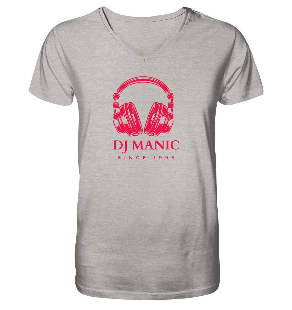 DJ Manic - Streetware - Mens Organic V-Neck Shirt - ThreadLabs