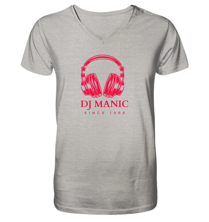 DJ Manic - Streetware - Mens Organic V-Neck Shirt - ThreadLabs