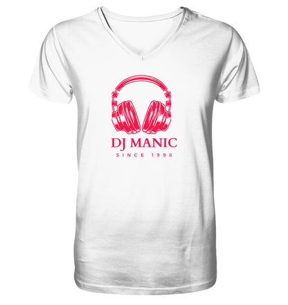 DJ Manic - Streetware - Mens Organic V-Neck Shirt - ThreadLabs
