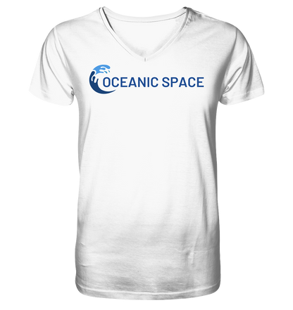 OCEANIC SPACE - Save our oceans - Mens Organic V-Neck Shirt - ThreadLabs