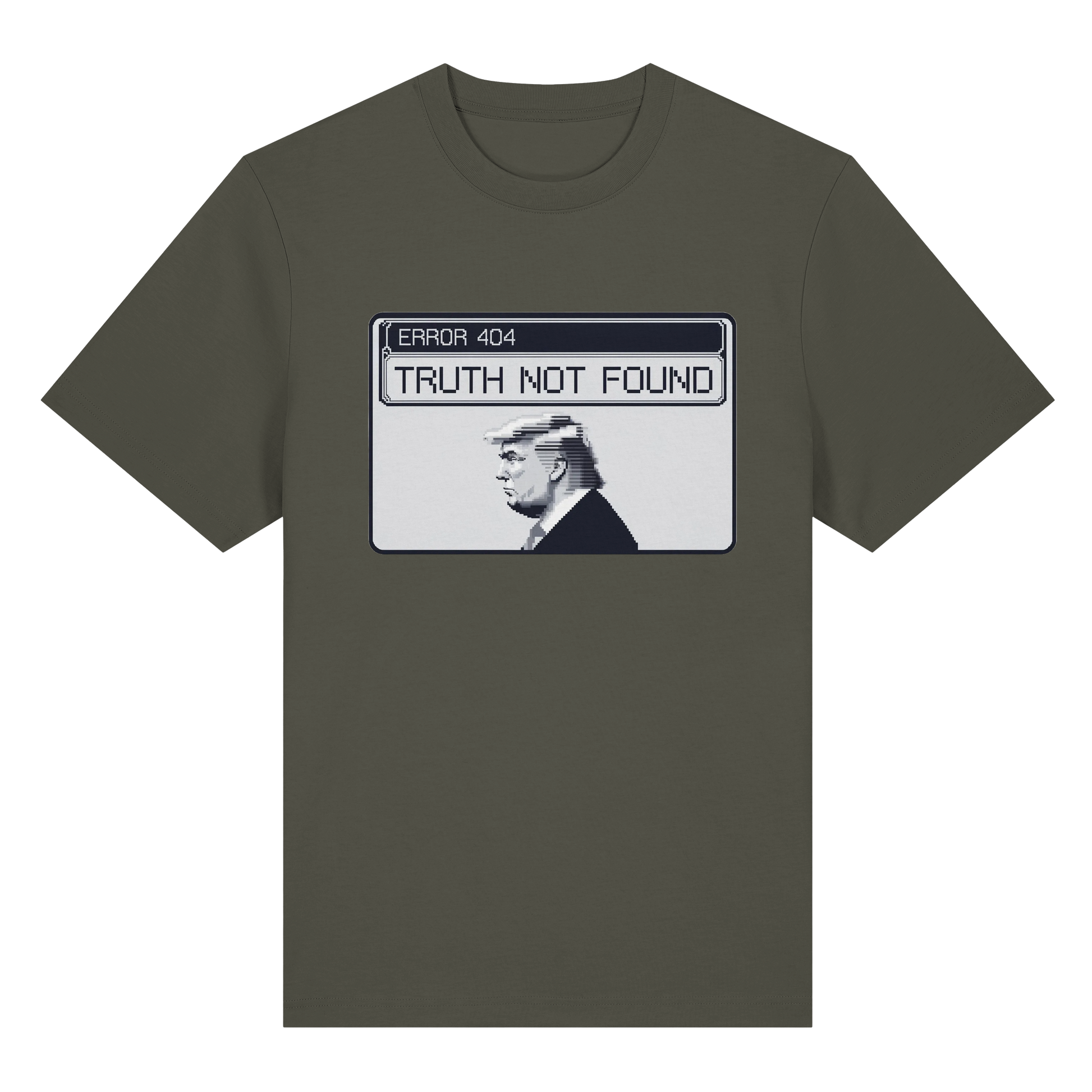 Dump Trump - Error 404: Truth not found - Organic Heavy T-Shirt - ThreadLabs