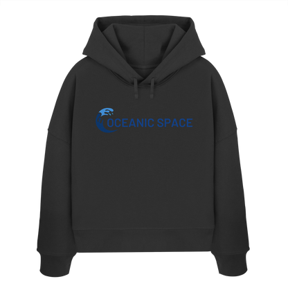 OCEANIC SPACE - Save our oceans - Womens Organic Boxcut Hoodie - ThreadLabs