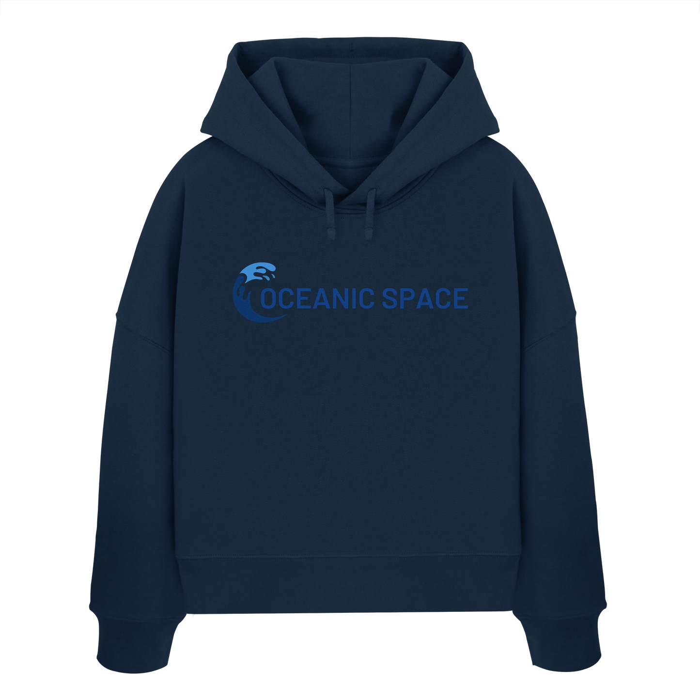 OCEANIC SPACE - Save our oceans - Womens Organic Boxcut Hoodie - ThreadLabs