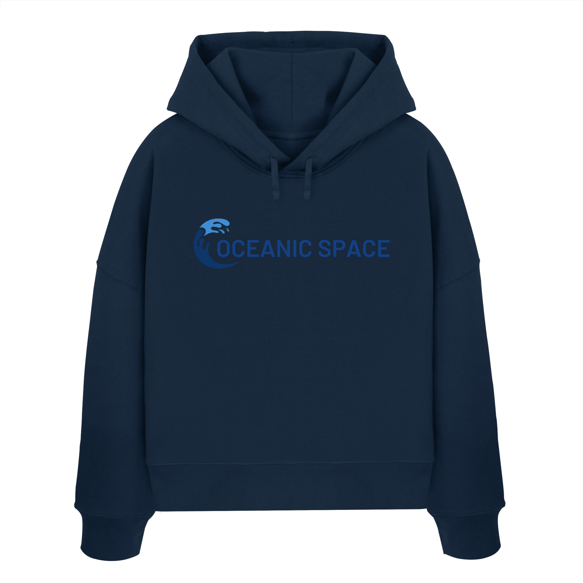 OCEANIC SPACE - Save our oceans - Womens Organic Boxcut Hoodie - ThreadLabs