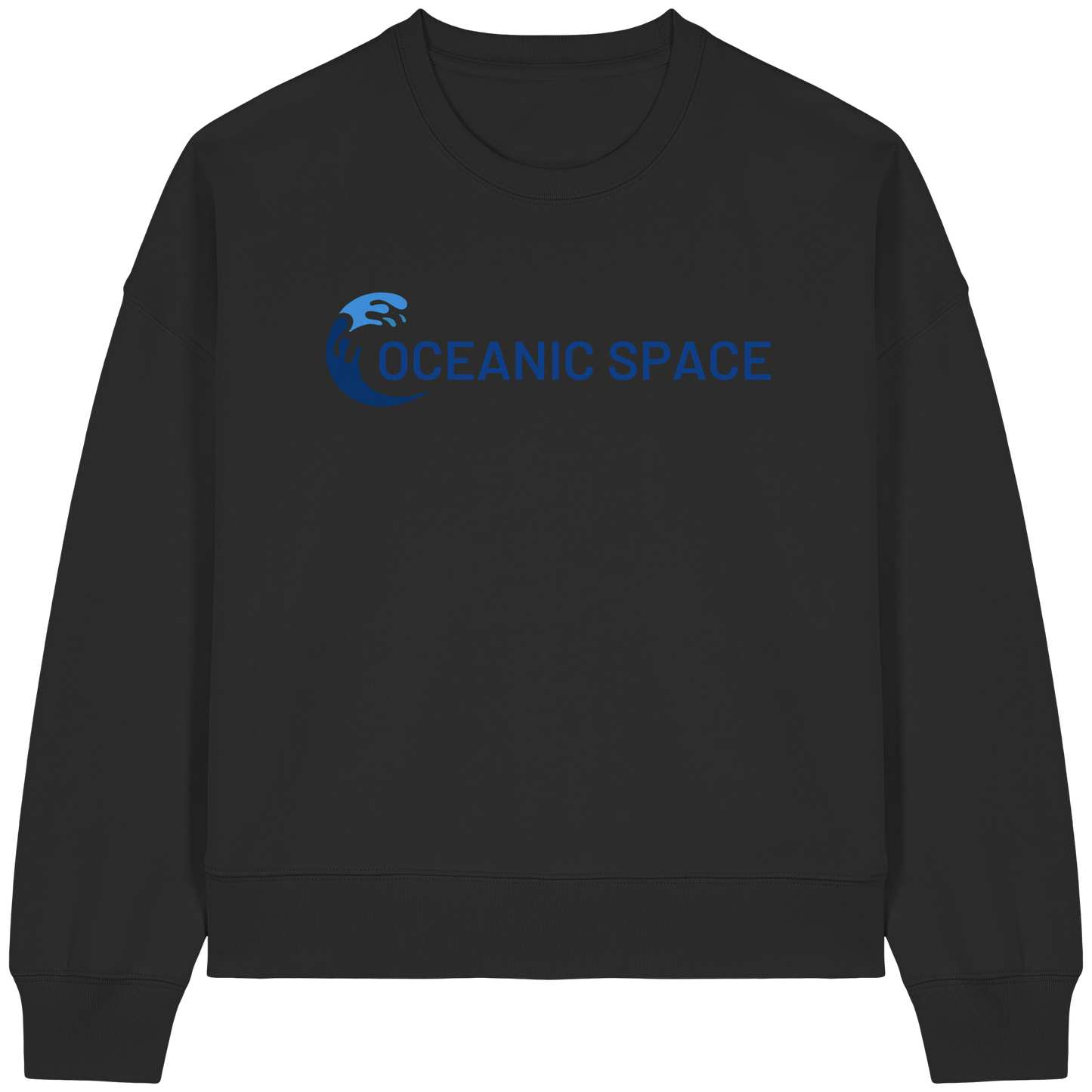 OCEANIC SPACE - Save our oceans - Womens Organic Boxcut Sweatshirt - ThreadLabs
