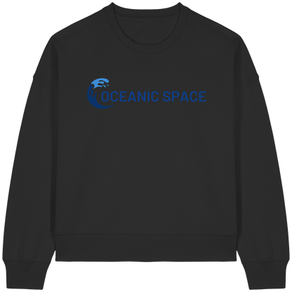 OCEANIC SPACE - Save our oceans - Womens Organic Boxcut Sweatshirt - ThreadLabs