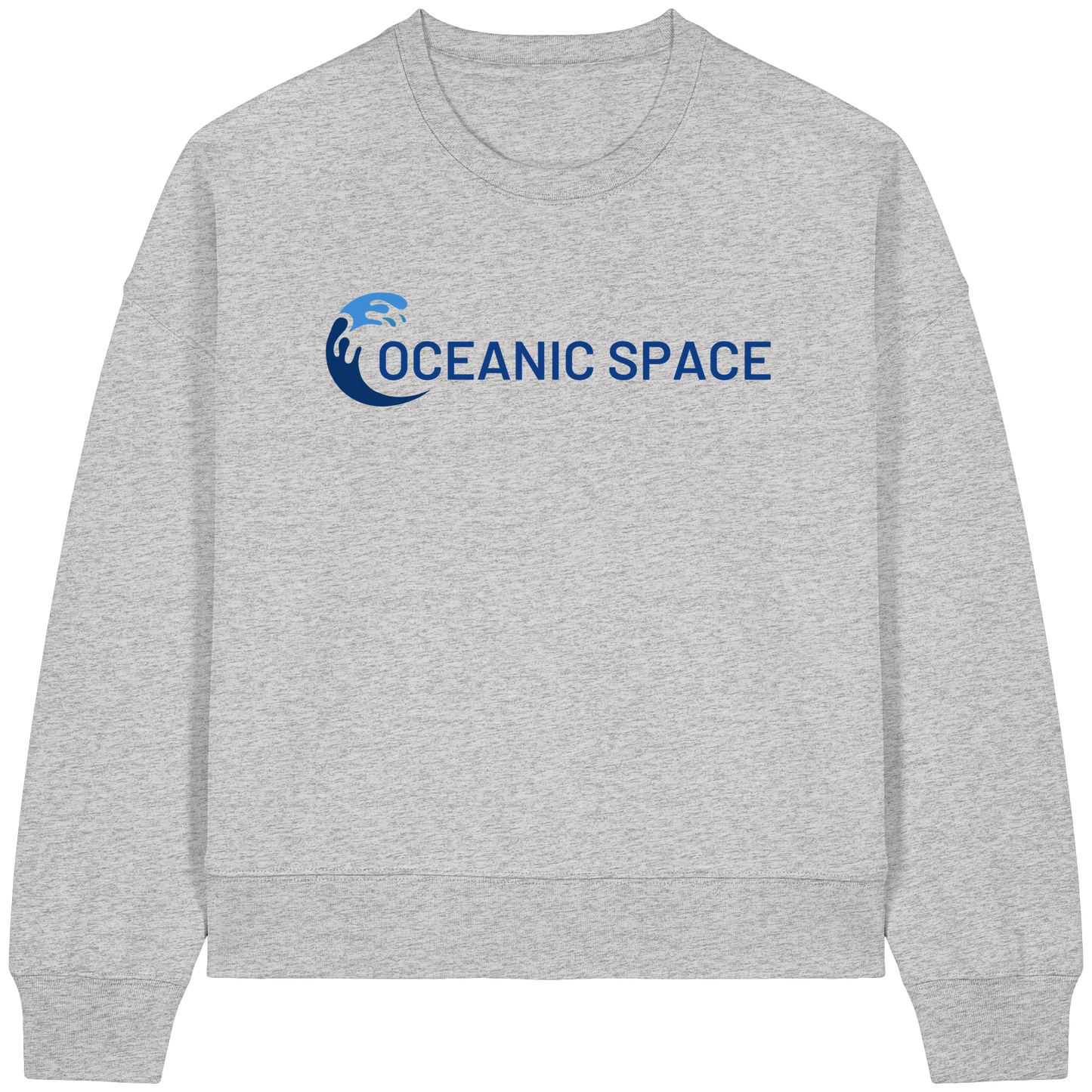 OCEANIC SPACE - Save our oceans - Womens Organic Boxcut Sweatshirt - ThreadLabs
