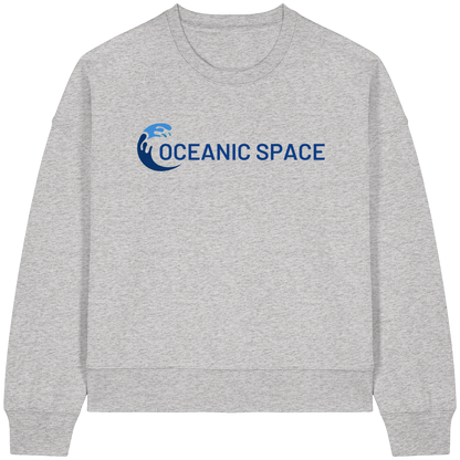OCEANIC SPACE - Save our oceans - Womens Organic Boxcut Sweatshirt - ThreadLabs