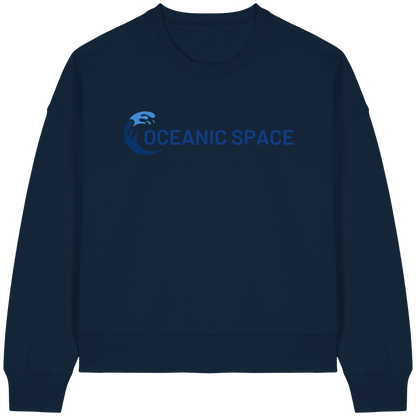 OCEANIC SPACE - Save our oceans - Womens Organic Boxcut Sweatshirt - ThreadLabs