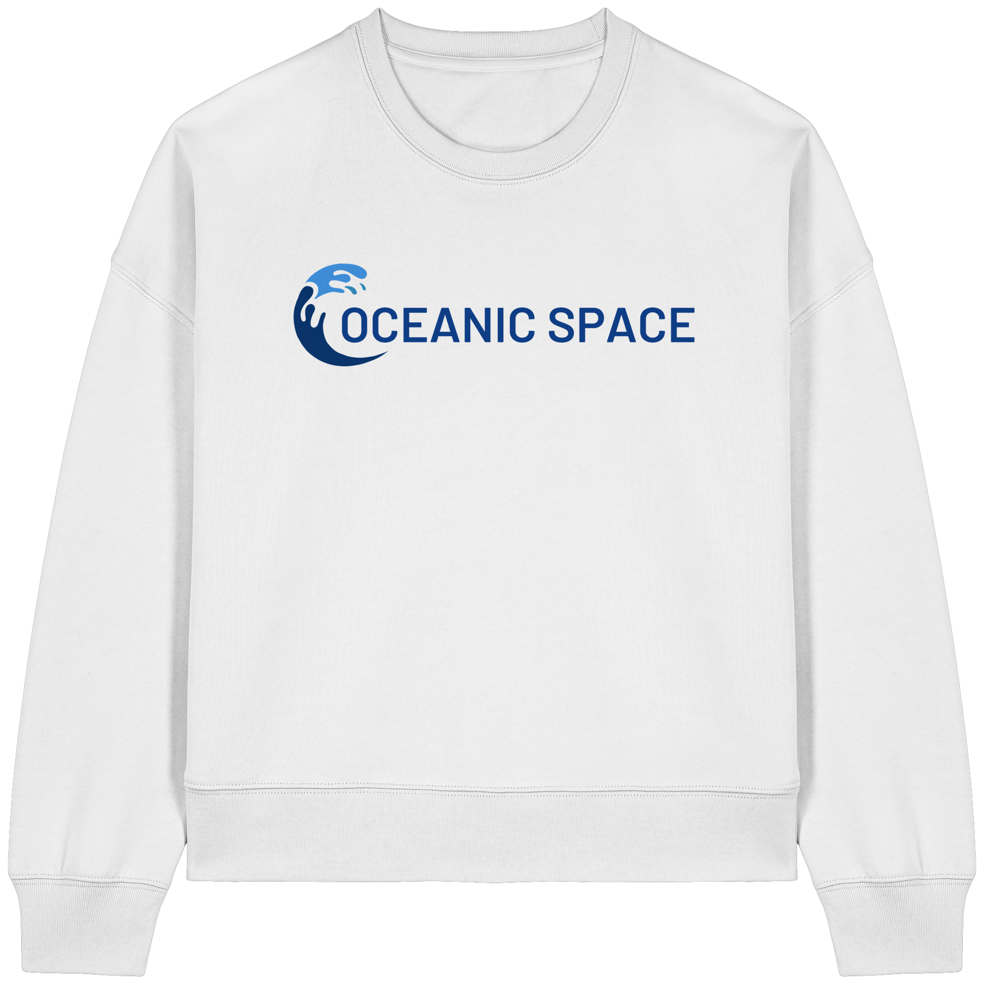 OCEANIC SPACE - Save our oceans - Womens Organic Boxcut Sweatshirt - ThreadLabs