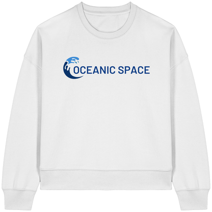 OCEANIC SPACE - Save our oceans - Womens Organic Boxcut Sweatshirt - ThreadLabs