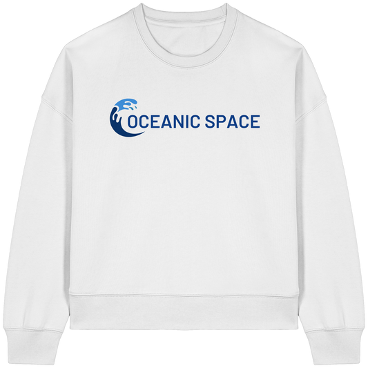 OCEANIC SPACE - Save our oceans - Womens Organic Boxcut Sweatshirt - ThreadLabs