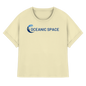 OCEANIC SPACE - Save our oceans - Womens Organic Rolled Sleeves T-Shirt - ThreadLabs