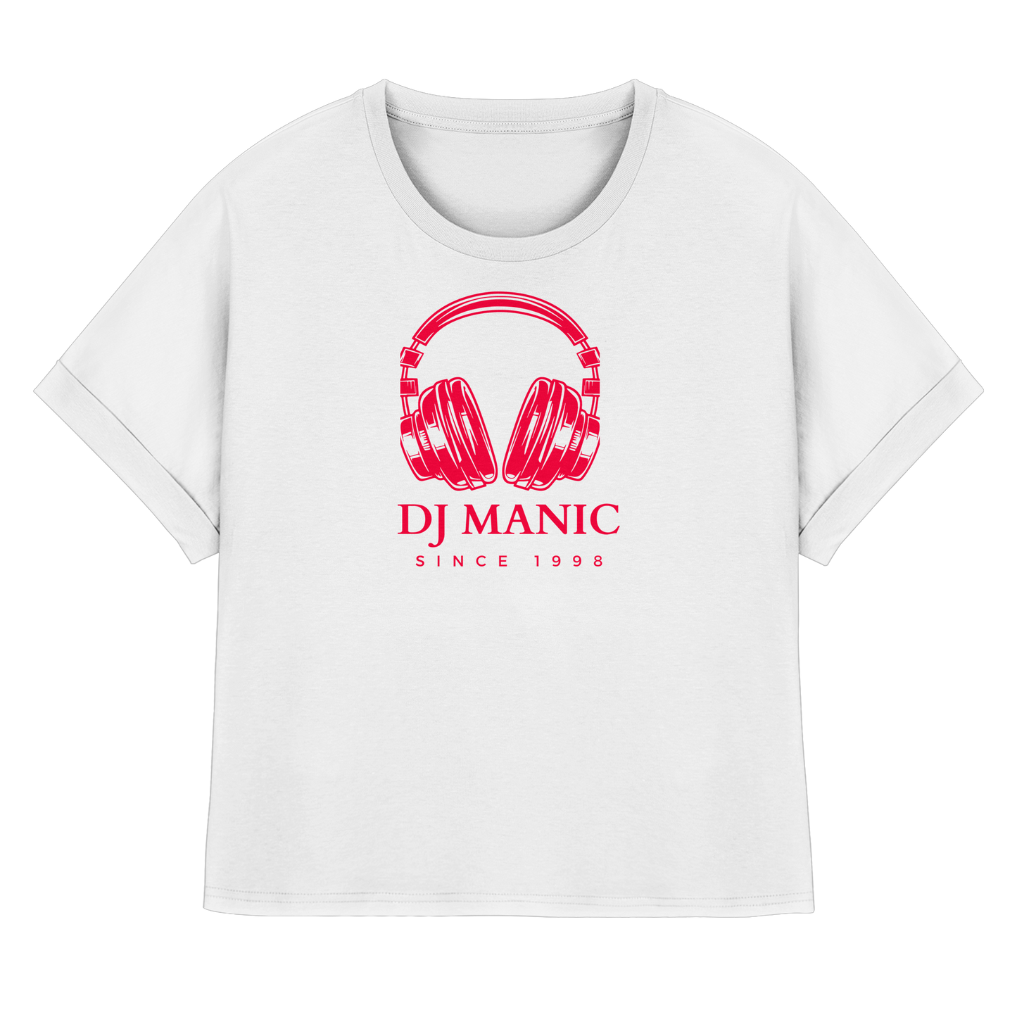 DJ Manic - Streetware - Womens Organic Rolled Sleeves T-Shirt - ThreadLabs
