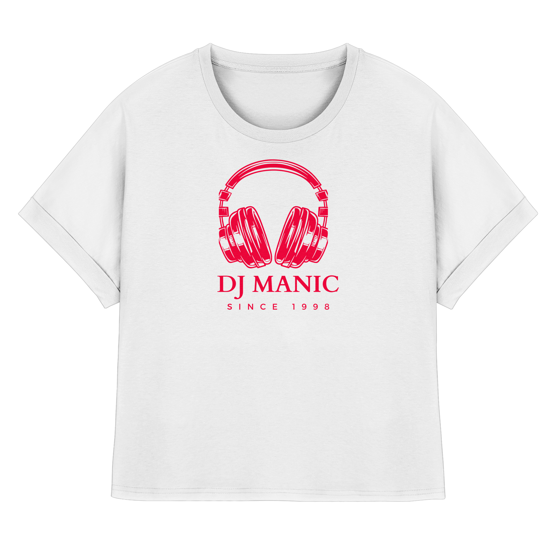 DJ Manic - Streetware - Womens Organic Rolled Sleeves T-Shirt - ThreadLabs